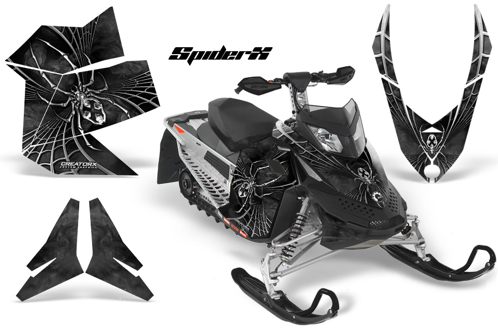 Skidoo REV XP Graphics Kit SpiderX Silver